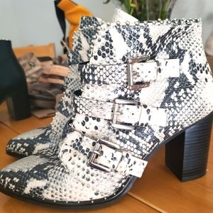 Steve Madden Humble Snakeskin Booties